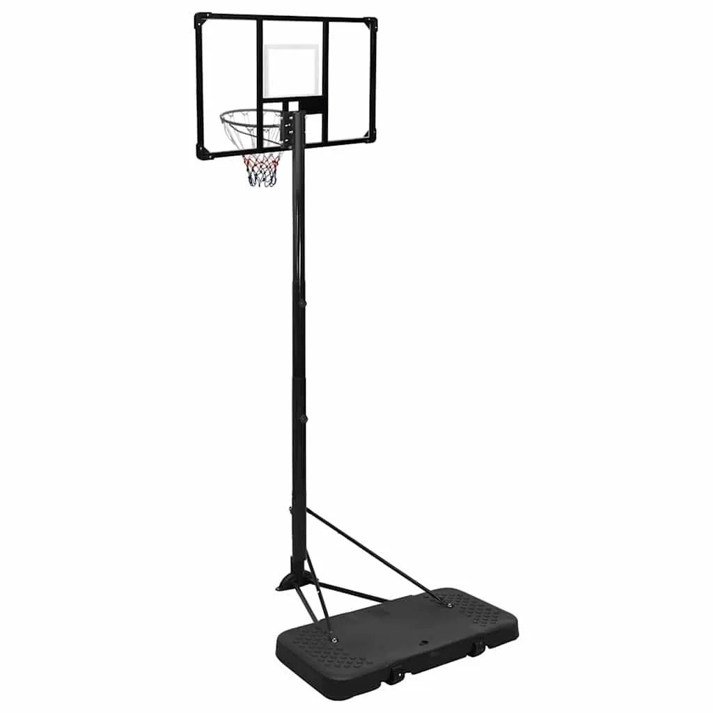 vidaXL Basketball Stand Transparent 256-361 cm Polycarbonate