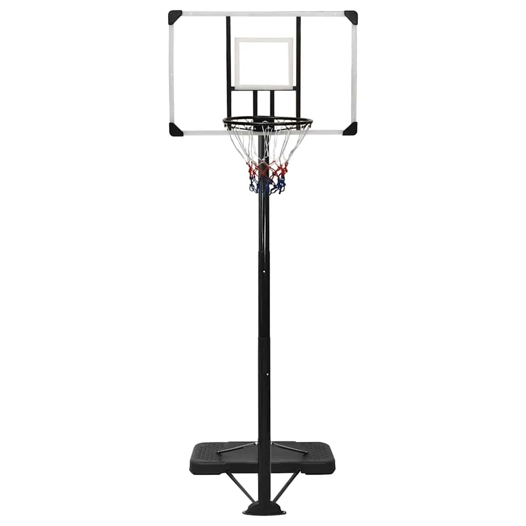 vidaXL Basketball Stand Transparent 256-361 cm Polycarbonate