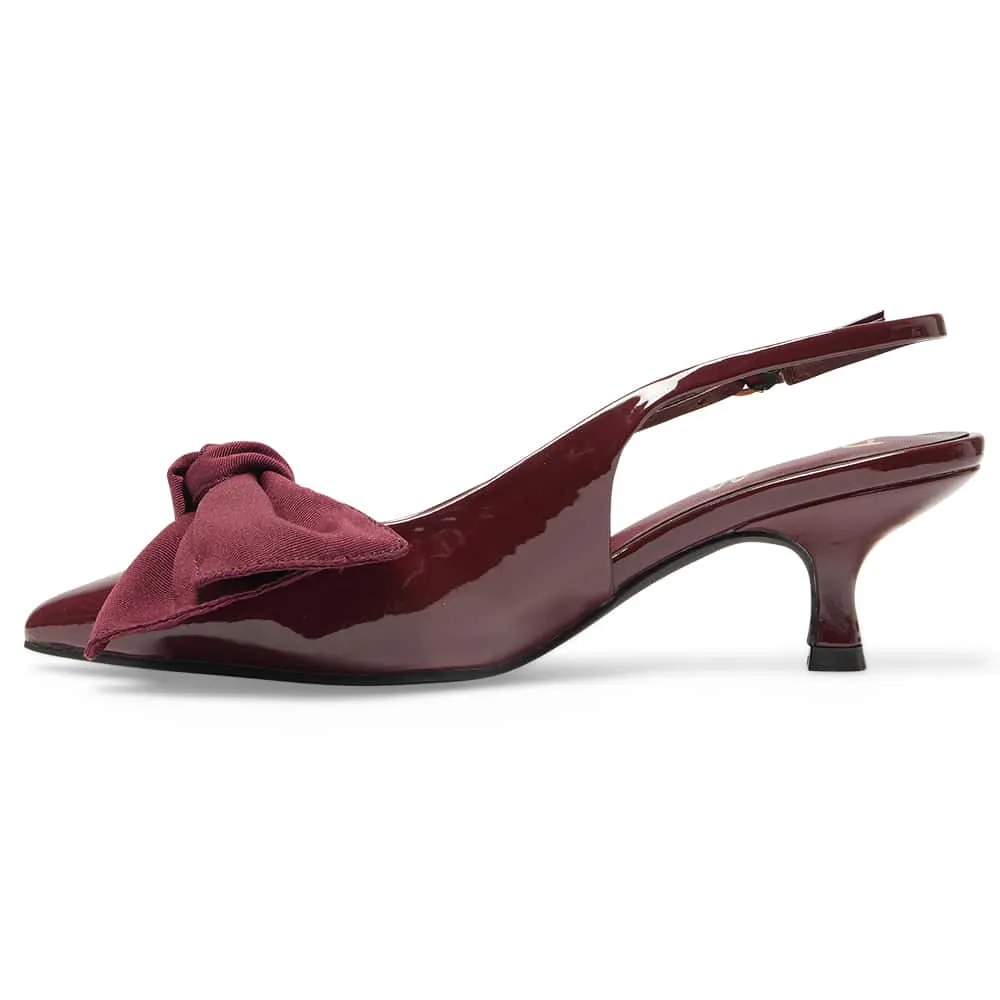 Violet Heel in Cherry Patent