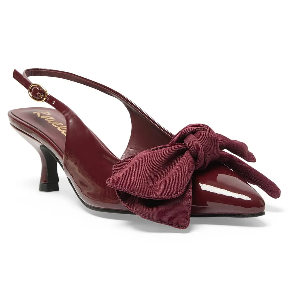 Violet Heel in Cherry Patent