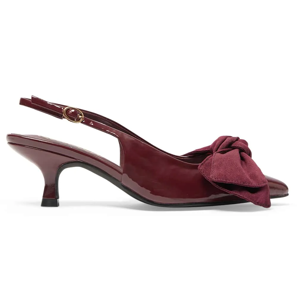 Violet Heel in Cherry Patent