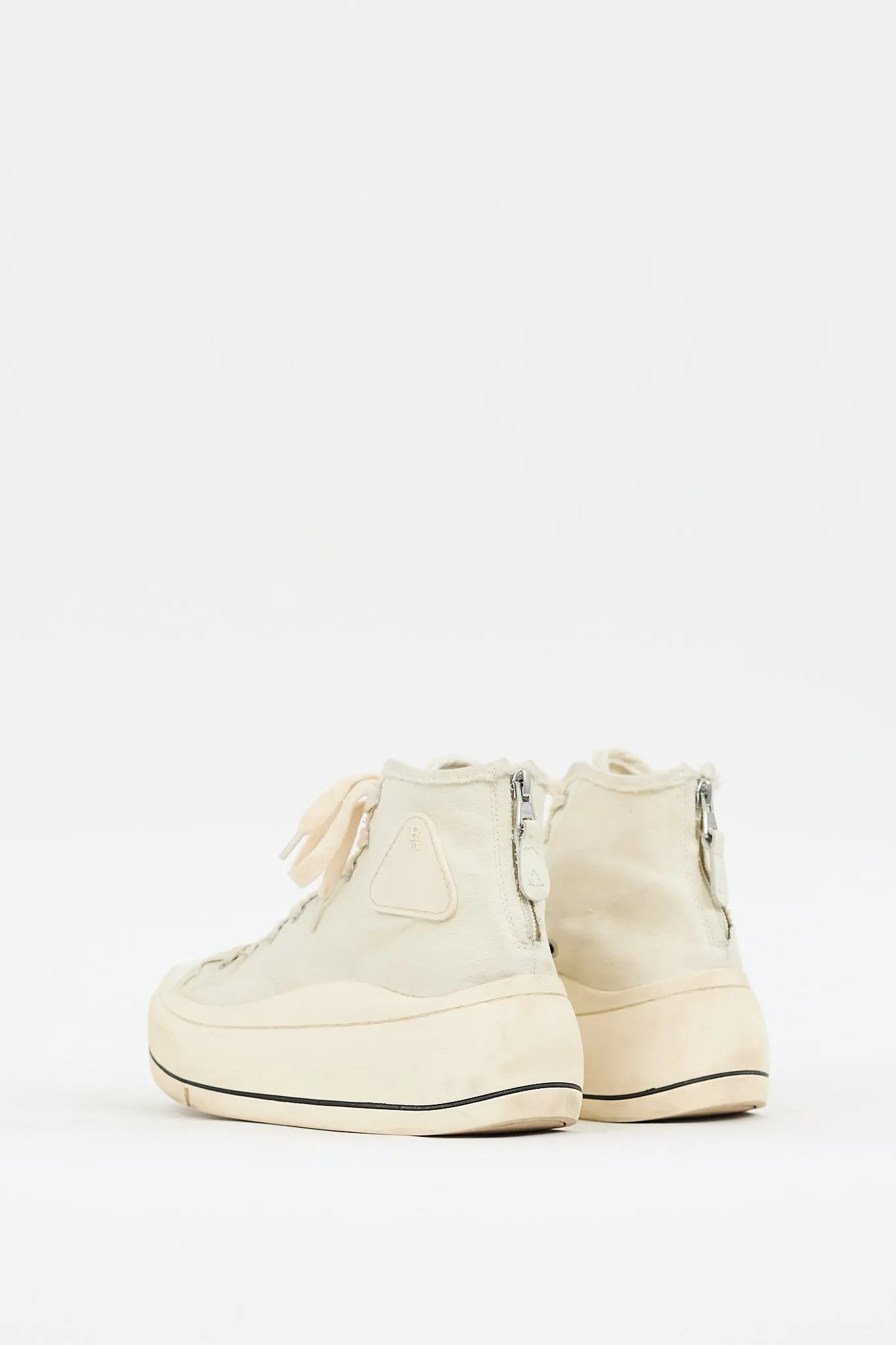 White Canvas Kurt Platform Sneaker