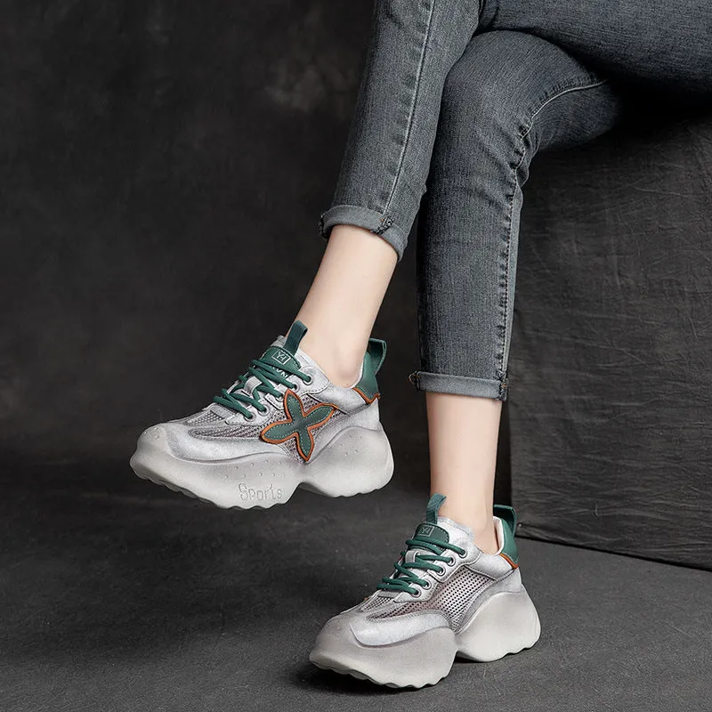 Women Retro Breathable Casual Platform Sneakers