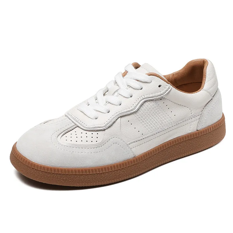 Women Soft Leather Fashion Casual Training Sneakers