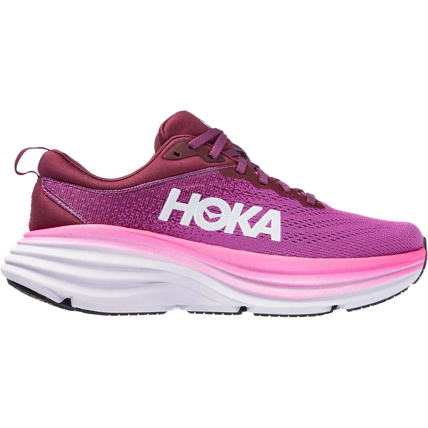 Women's Hoka Bondi 8 Beautyberry/Grape Wine Mesh