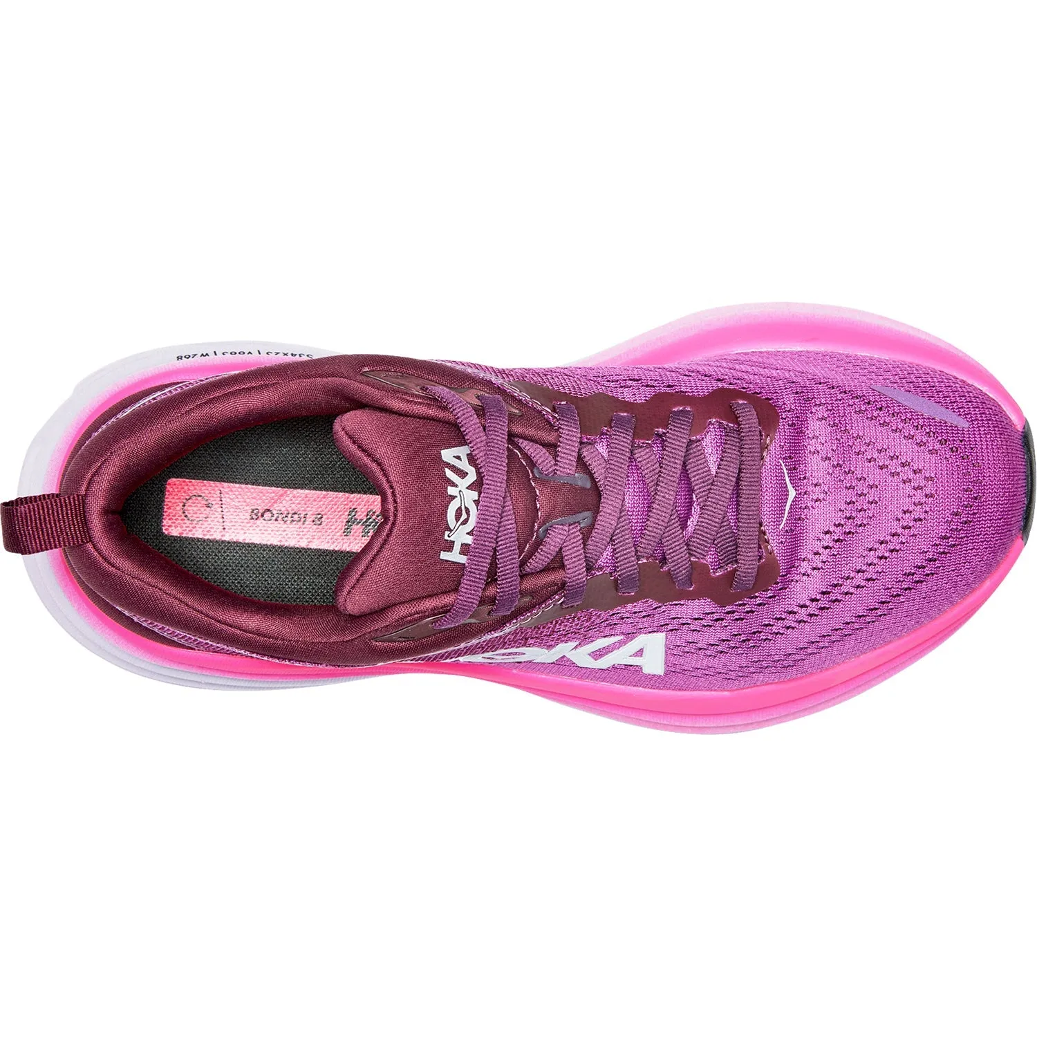 Women's Hoka Bondi 8 Beautyberry/Grape Wine Mesh