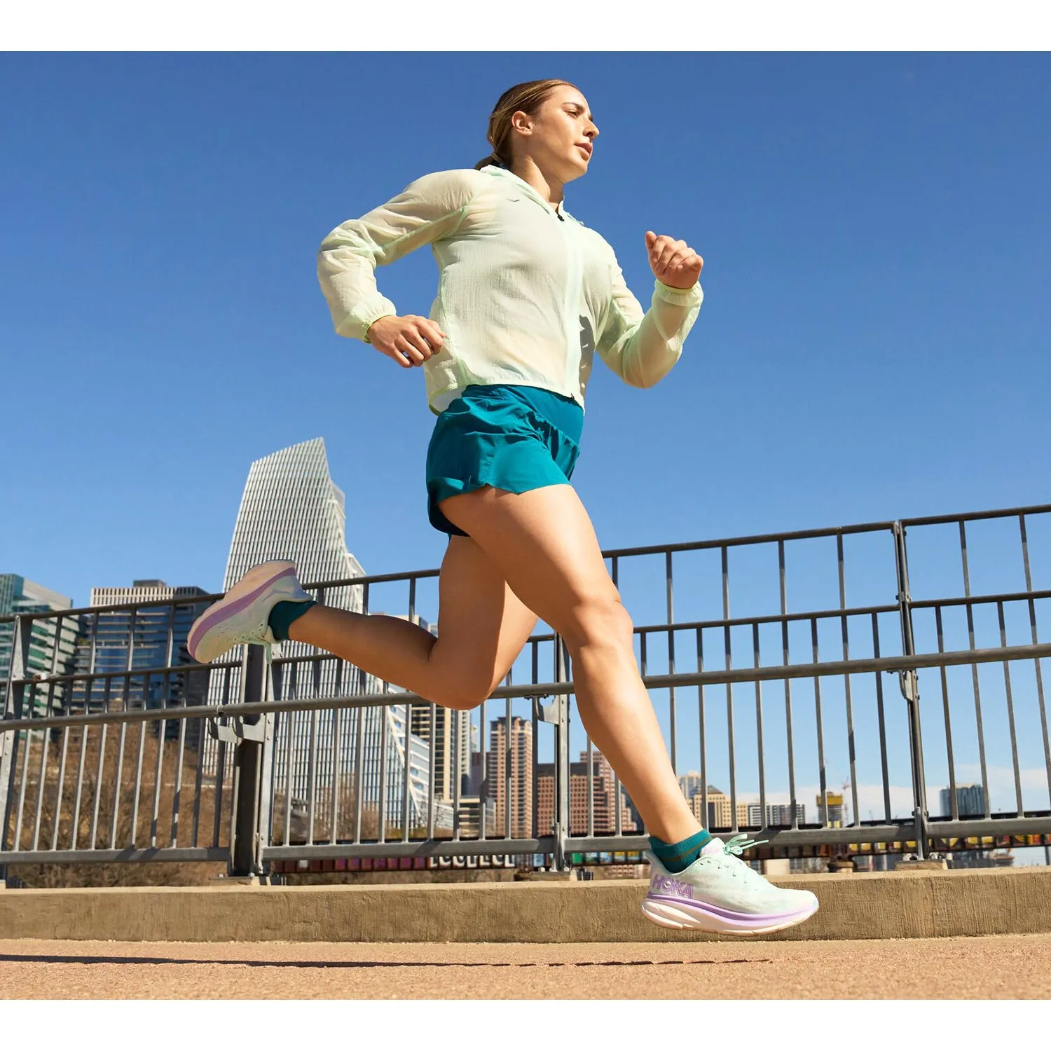 Women's Hoka Clifton 9 Black/Rose Gold Mesh