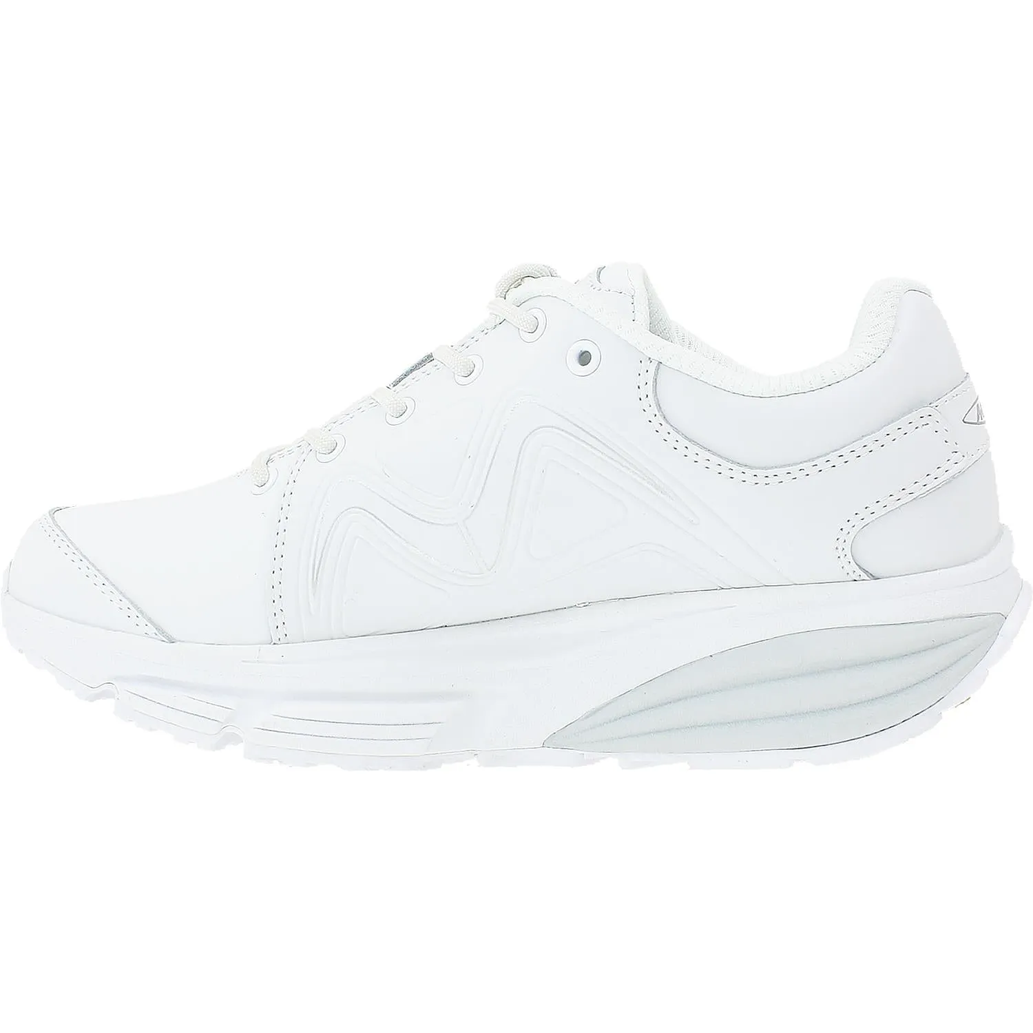 Women's MBT Simba Trainer White/Silver Leather