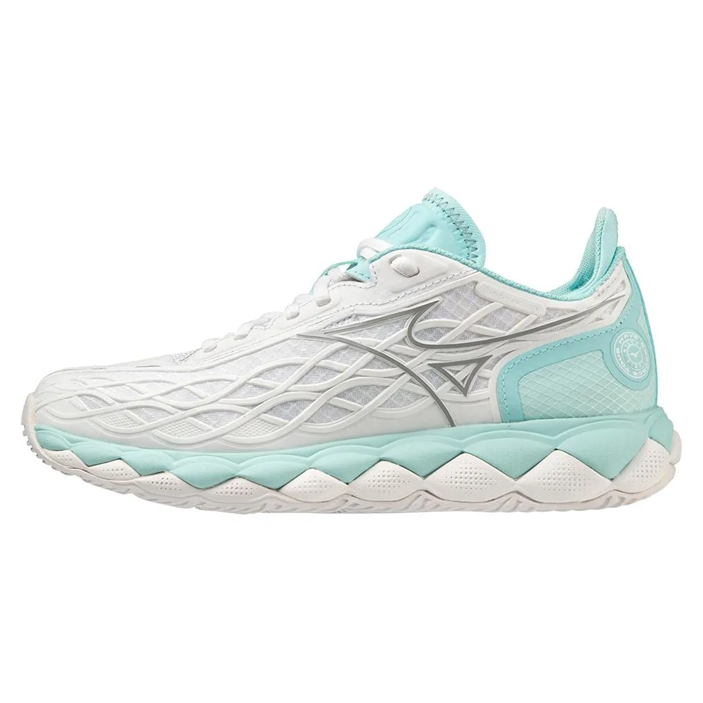 Women`s Wave Enforce Tour AC Tennis Shoes White and Tanager Turquise