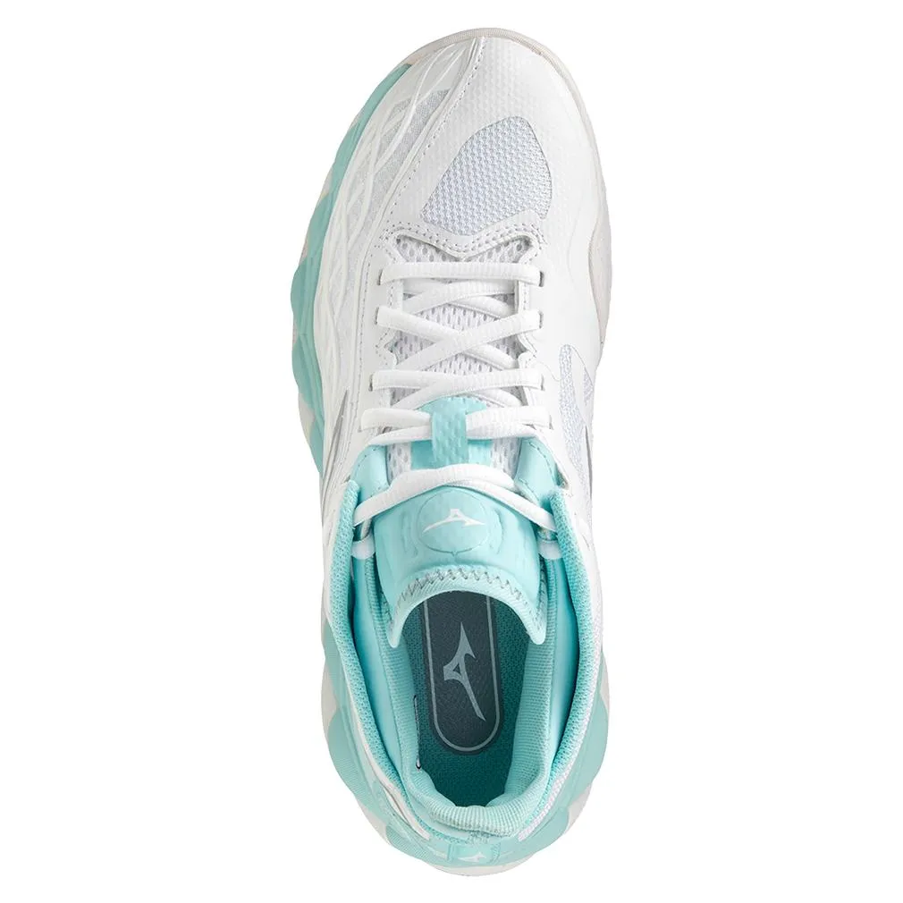 Women`s Wave Enforce Tour AC Tennis Shoes White and Tanager Turquise