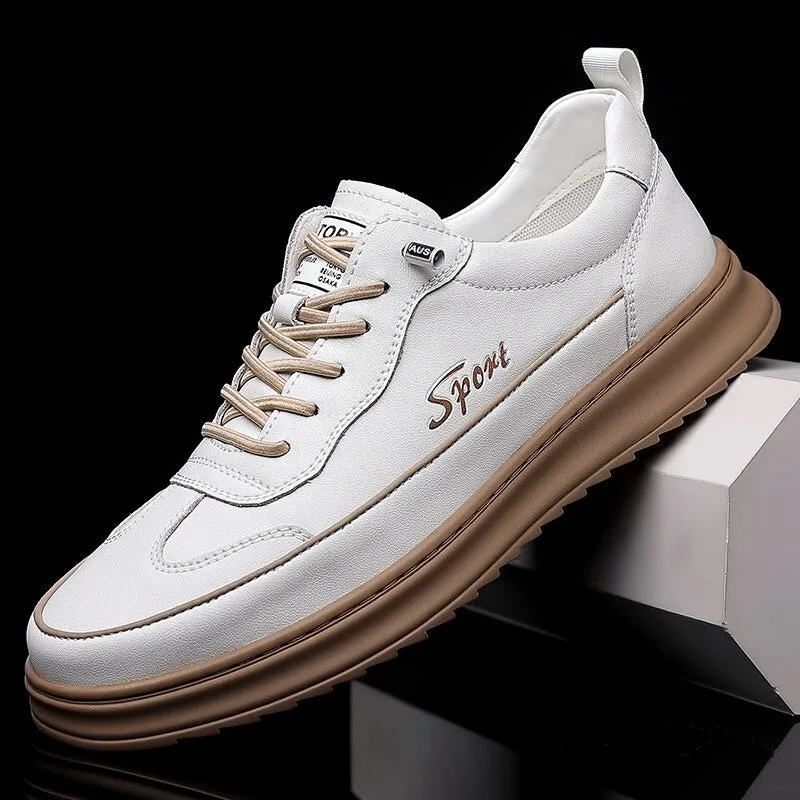 xiangtuibao White Men Sneakers Leather Casual Shoes High Quality Luxury Flats New Fashion Sports Running Tennis Shoes for Men Free Shipping