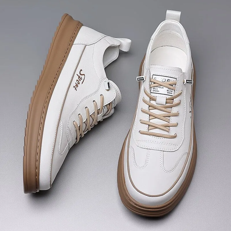 xiangtuibao White Men Sneakers Leather Casual Shoes High Quality Luxury Flats New Fashion Sports Running Tennis Shoes for Men Free Shipping